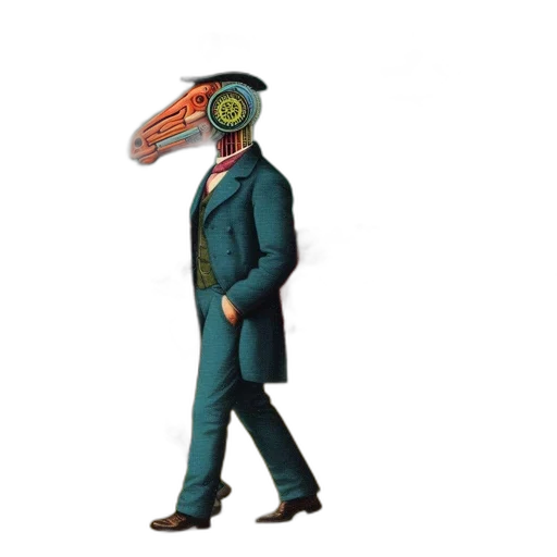 hat, mask, staff, jacket transparent PNG cut-out