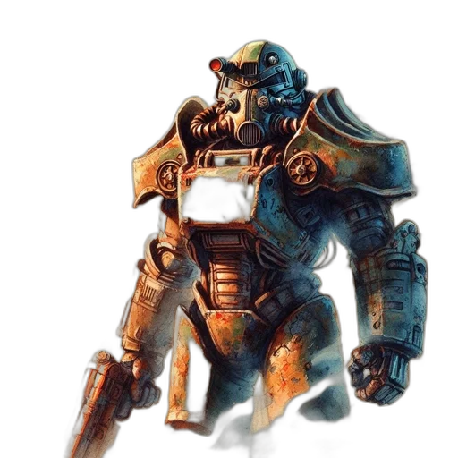 robot, weapon, concept art, watercolor transparent PNG cut-out