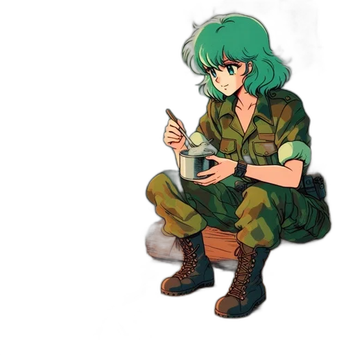 weapon, jacket, staff, bottle transparent PNG cut-out
