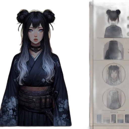 concept art, anime, fantasy art, 3d render transparent PNG cut-out