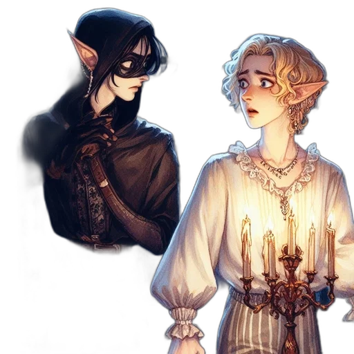 fantasy art, concept art, watercolor, pixel art transparent PNG cut-out