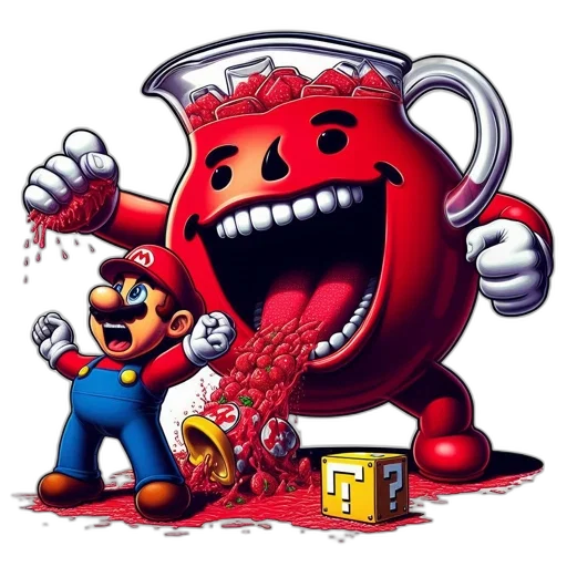 robot, food, pixel art, concept art transparent PNG cut-out