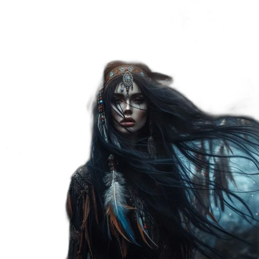 hair, face, creature, fantasy art transparent PNG cut-out