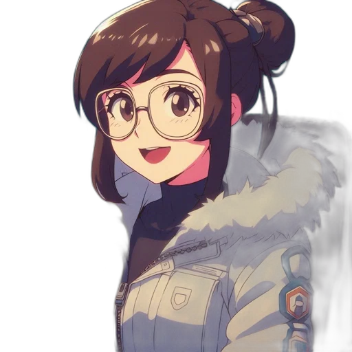 jacket, staff, face, robot transparent PNG cut-out