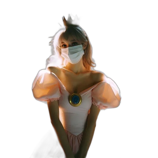 mask, crown, dress, staff transparent PNG cut-out