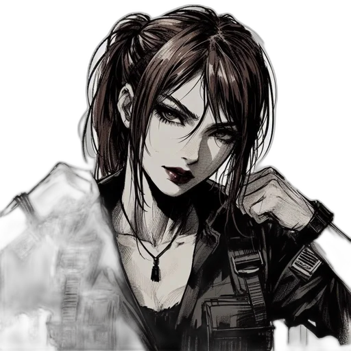 jacket, face, cyberpunk, fantasy art transparent PNG cut-out
