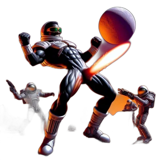 robot, concept art, 3d render, comic book art transparent PNG cut-out