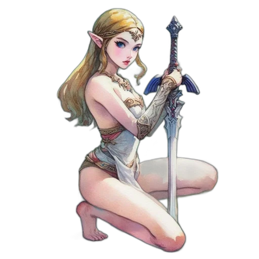 sword, weapon, staff, fantasy art transparent PNG cut-out