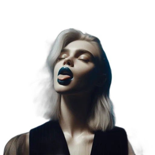 face, mask, hair, jacket transparent PNG cut-out