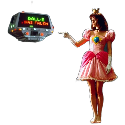 dress, robot, vaporwave, concept art transparent PNG cut-out