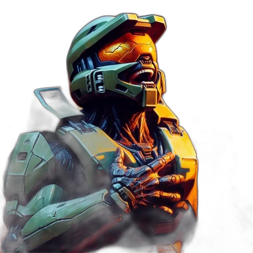 robot, weapon, face, concept art transparent PNG cut-out