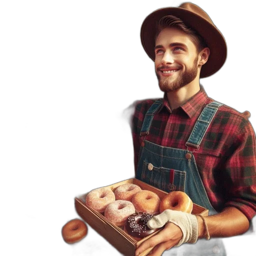 food, bottle, hat, face transparent PNG cut-out