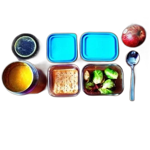 food, photorealistic, 3d render, blue transparent PNG cut-out