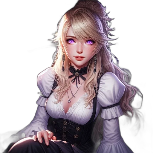 dress, staff, face, crown transparent PNG cut-out