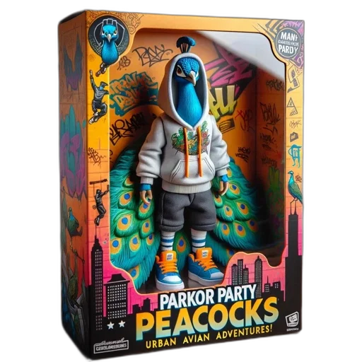 concept art, boxed, collectible, features transparent PNG cut-out