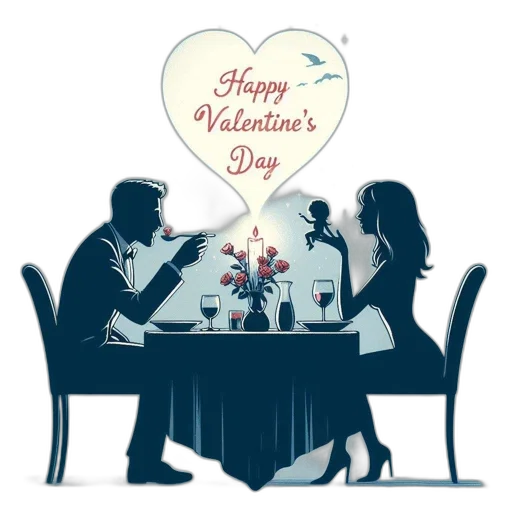 romantic, valentine, day, scene transparent PNG cut-out