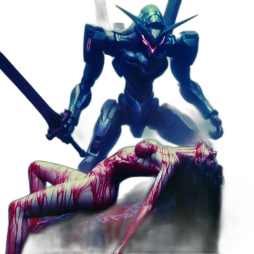 robot, sword, weapon, concept art transparent PNG cut-out