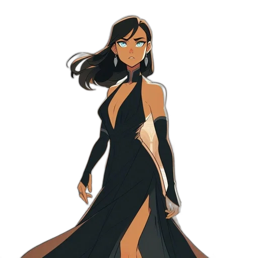 dress, concept art, cartoon, comic book art transparent PNG cut-out