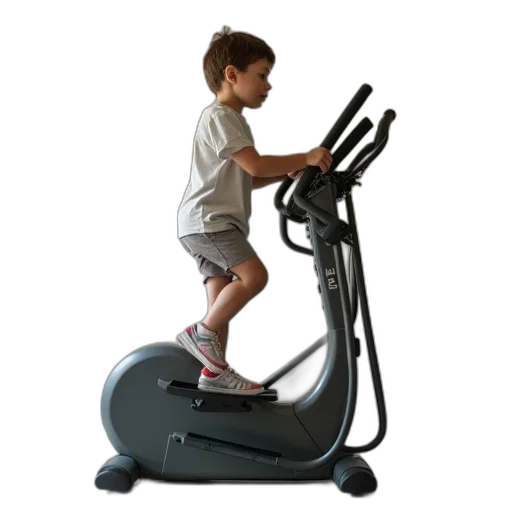 child, stands, treads, stationary transparent PNG cut-out