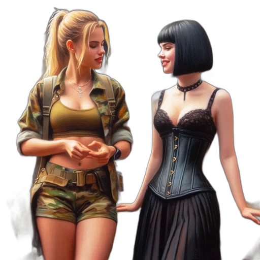 dress, concept art, fantasy art, comic book art transparent PNG cut-out