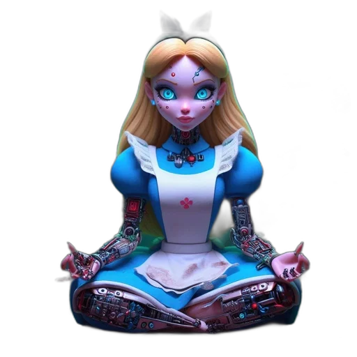 robot, jewelry, dress, 3d render transparent PNG cut-out