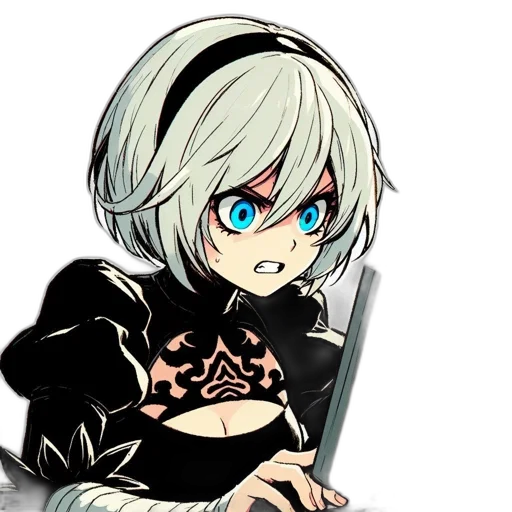 robot, face, anime, pixel art transparent PNG cut-out