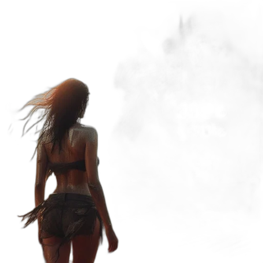 dress, hair, creature, mask transparent PNG cut-out