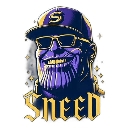 pixel art, cartoon, concept art, thanos transparent PNG cut-out