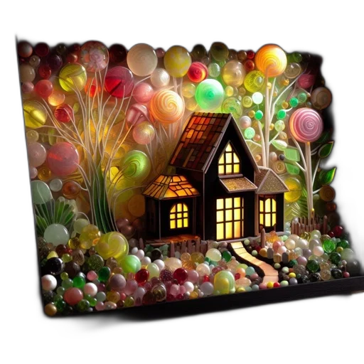3d render, photorealistic, night, forest transparent PNG cut-out