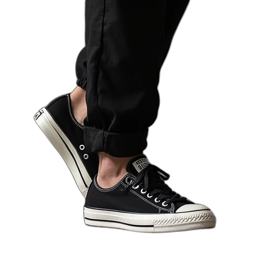 shoes, jacket, staff, 3d render transparent PNG cut-out
