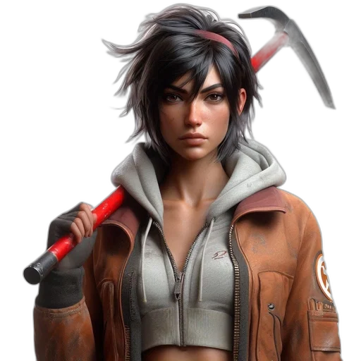 jacket, weapon, concept art, fantasy art transparent PNG cut-out