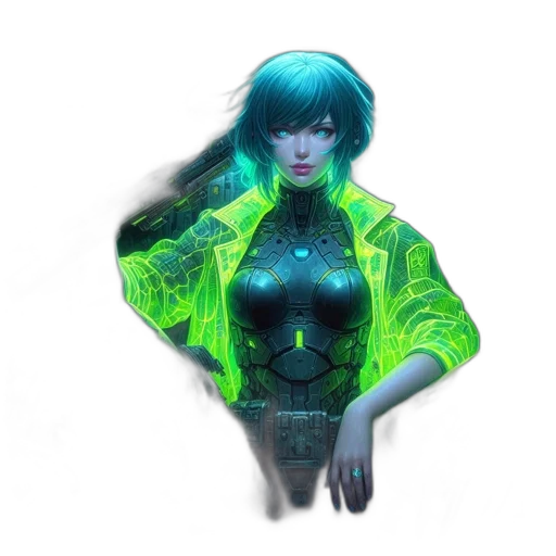 jacket, dress, robot, creature transparent PNG cut-out