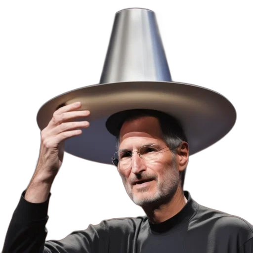 hat, staff, robot, crown transparent PNG cut-out