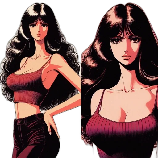 dress, comic book art, concept art, anime transparent PNG cut-out