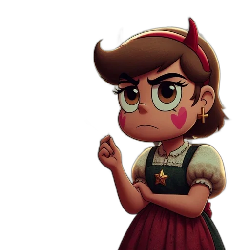 dress, staff, face, crown transparent PNG cut-out