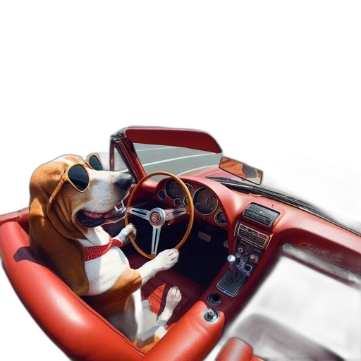 car, animal, photorealistic, 3d render transparent PNG cut-out