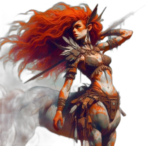 fantasy art, concept art, comic book art, photorealistic transparent PNG cut-out