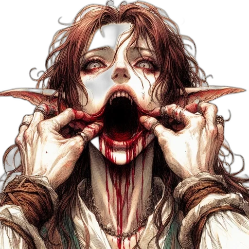 face, comic book art, concept art, fantasy art transparent PNG cut-out