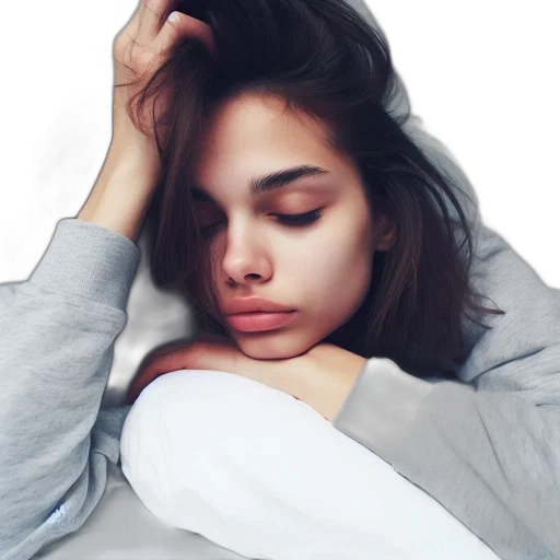 face, jacket, hair, jewelry transparent PNG cut-out