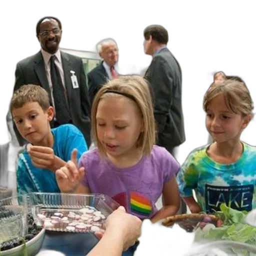 children, table, vegetables, candy transparent PNG cut-out