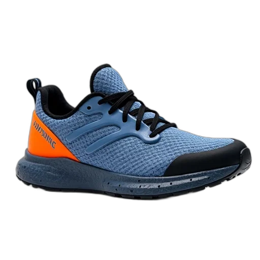 shoes, 3d render, blue, grey transparent PNG cut-out