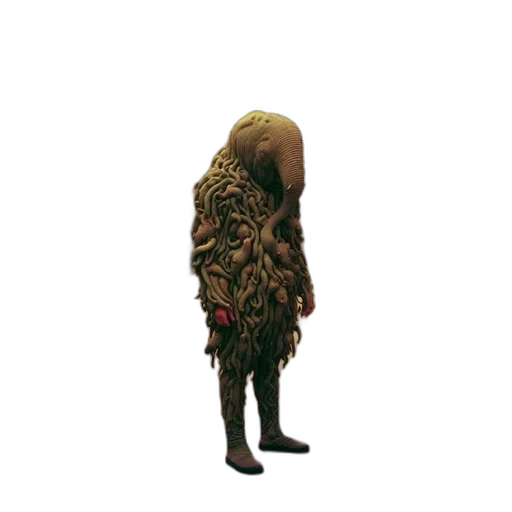hair, dress, creature, jacket transparent PNG cut-out