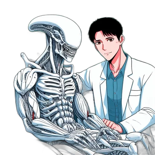 robot, concept art, comic book art, vaporwave transparent PNG cut-out