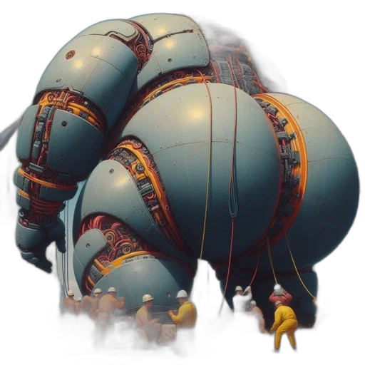 robot, concept art, 3d render, fantasy art transparent PNG cut-out