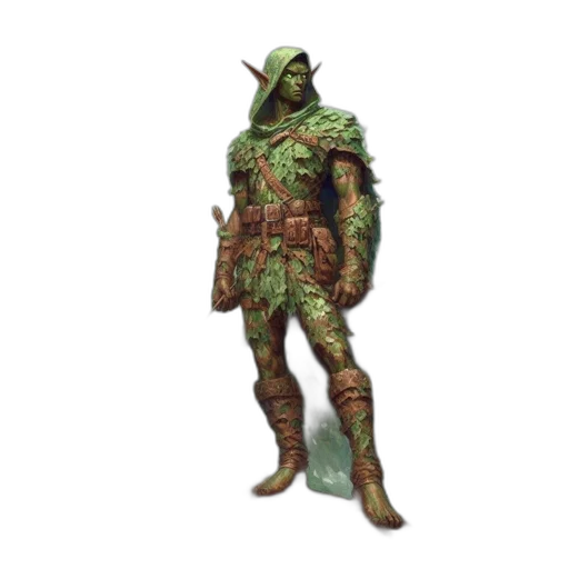 jacket, staff, creature, weapon transparent PNG cut-out