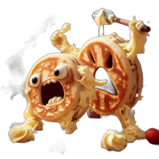 food, creature, concept art, 3d render transparent PNG cut-out