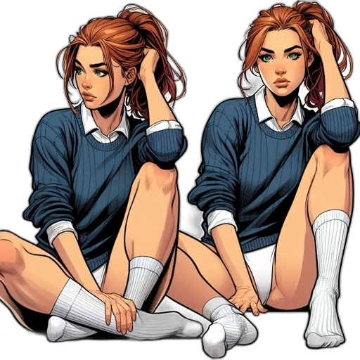 comic book art, concept art, cartoon, anime transparent PNG cut-out