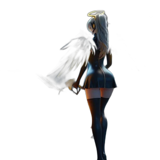 dress, staff, concept art, fantasy art transparent PNG cut-out