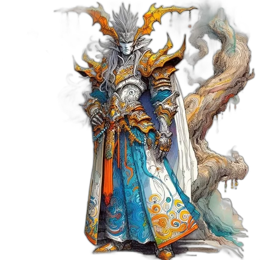 dragon, staff, fantasy art, concept art transparent PNG cut-out
