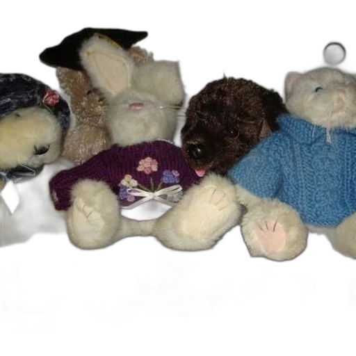 group, stuffed, animals, including transparent PNG cut-out